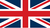 Union Jack flag on a white background
